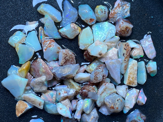 1oz Natural Australian Opal Parcel, Mixed Fields, Small Rough Stones, Coober Pedy and Lambina