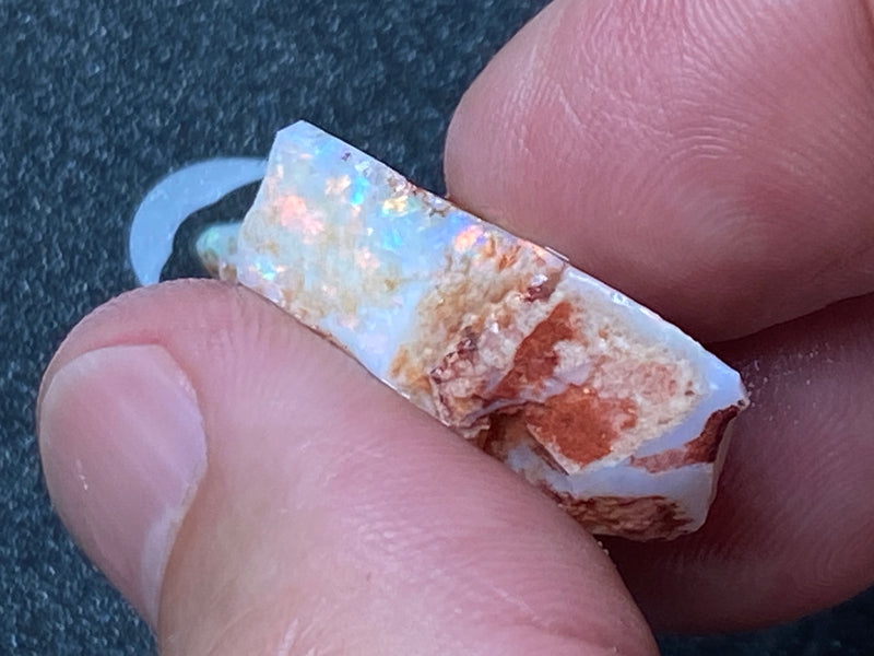 24 Cts Natural Australian Crystal Opal, 2 Stones In The Rough, Coober Pedy AAA Grade.