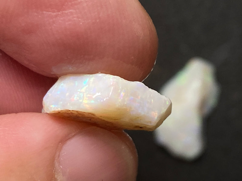 33 Cts Natural Australian White Opal Parcel, 4 Stones Coober Pedy, In The Rough