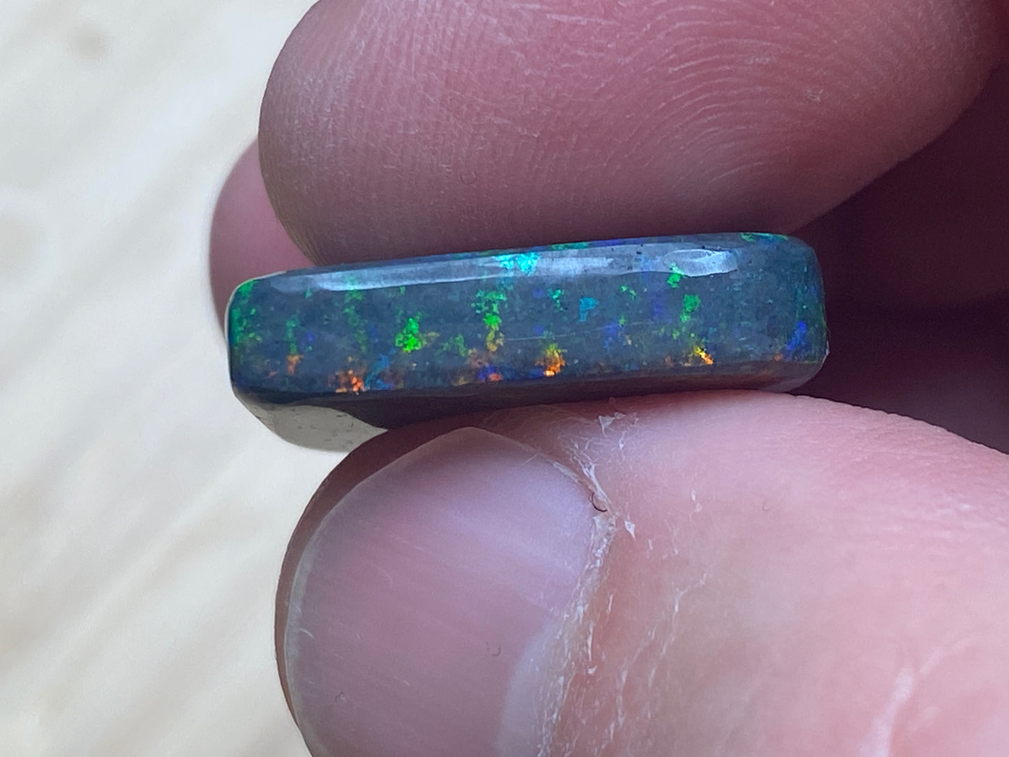 13 Carats, Black Andamooka Matrix Opal Polished Heart, AAA Grade, Ready To Set, Double Sided