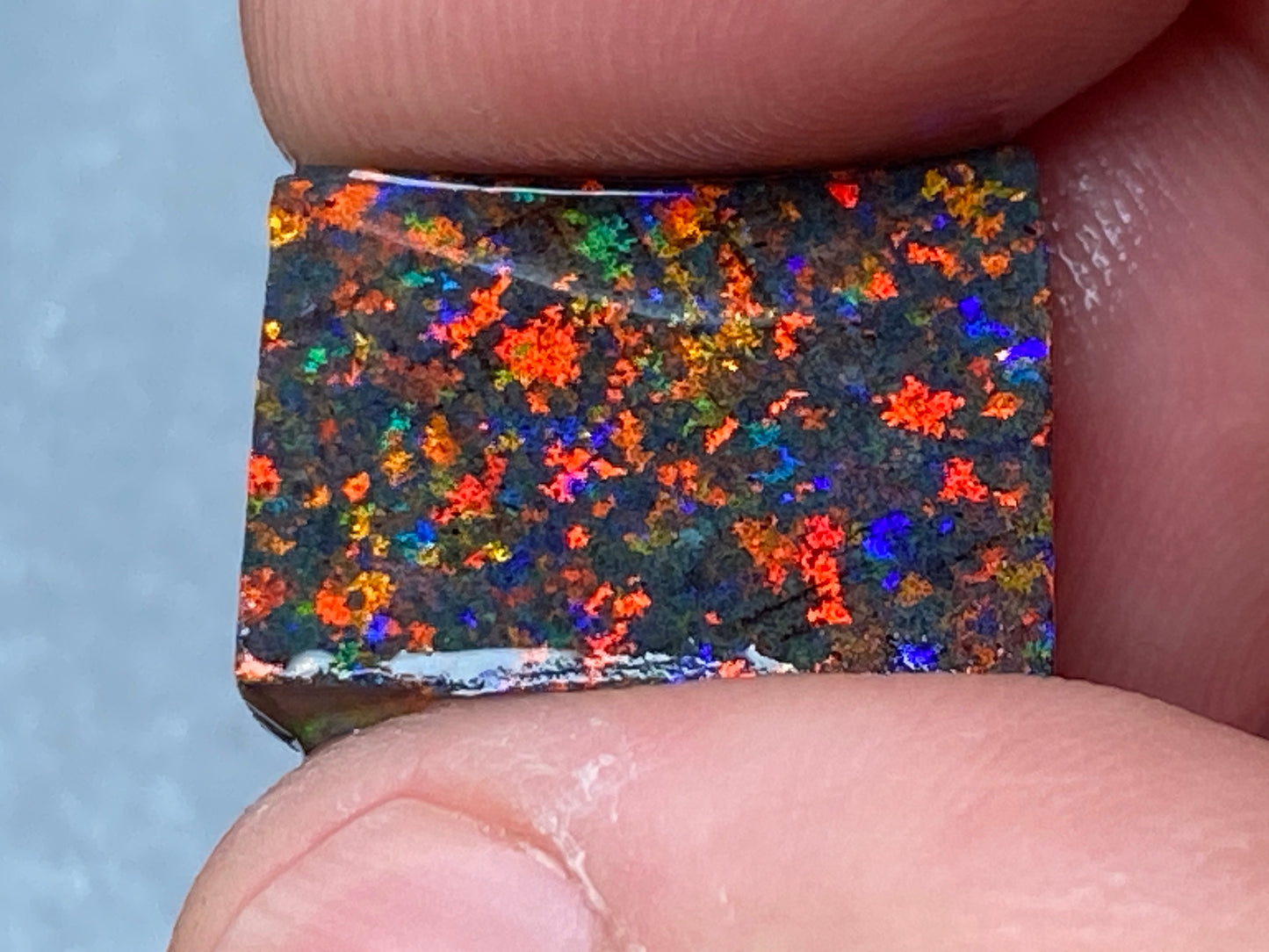 10.6 Carats, Andamooka Black Matrix Opal, In The Rough, AAA Quality, Double Sided B5 Brightness