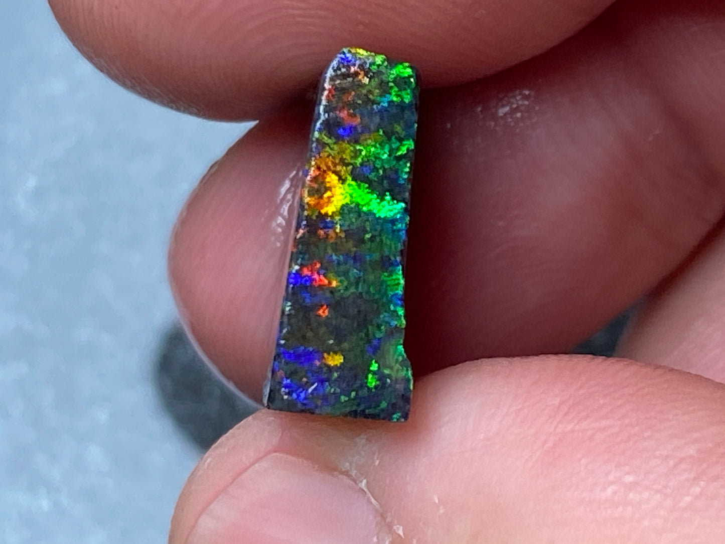 10.6 Carats, Andamooka Black Matrix Opal, In The Rough, AAA Quality, Double Sided B5 Brightness