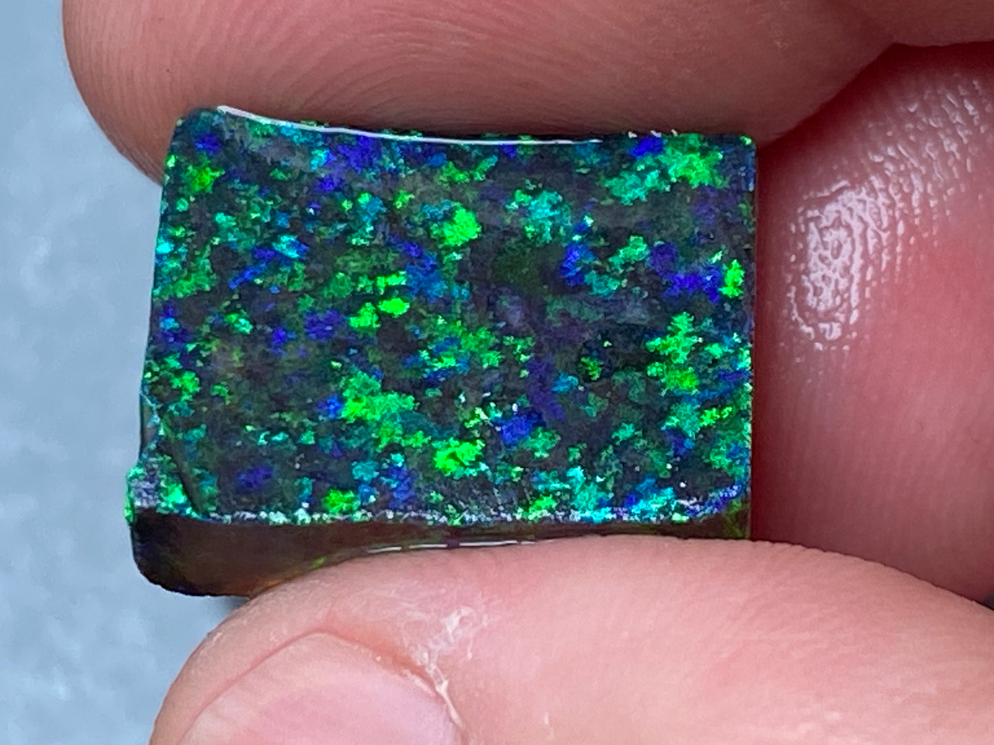 10.6 Carats, Andamooka Black Matrix Opal, In The Rough, AAA Quality, Double Sided B5 Brightness