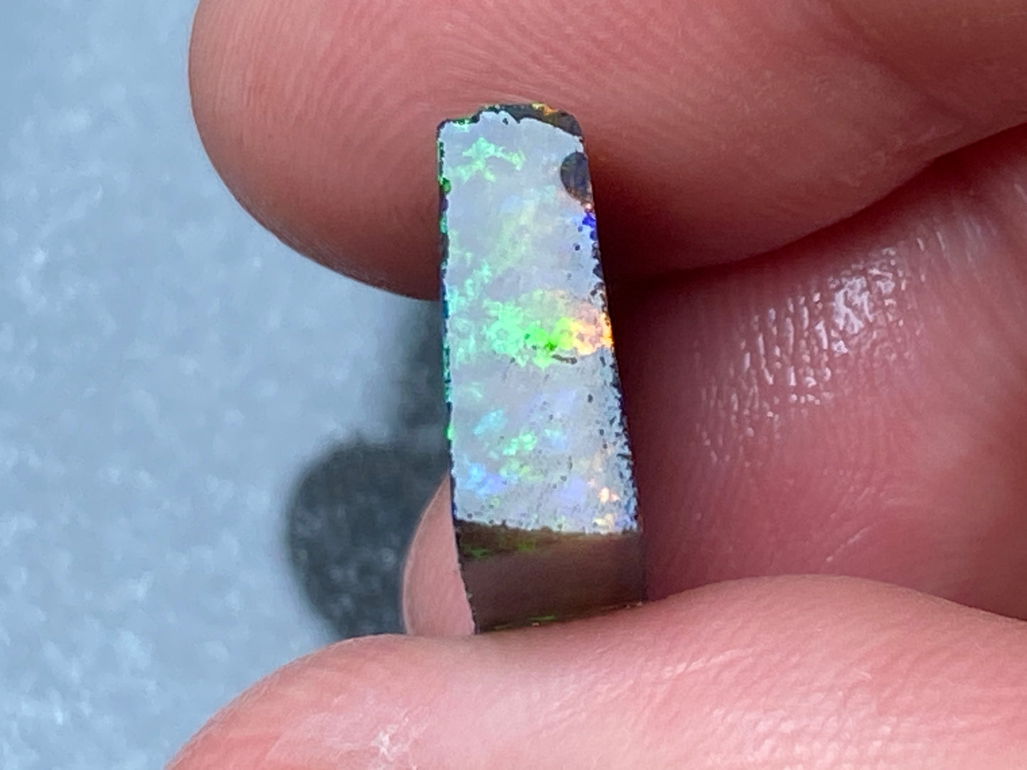 10.6 Carats, Andamooka Black Matrix Opal, In The Rough, AAA Quality, Double Sided B5 Brightness