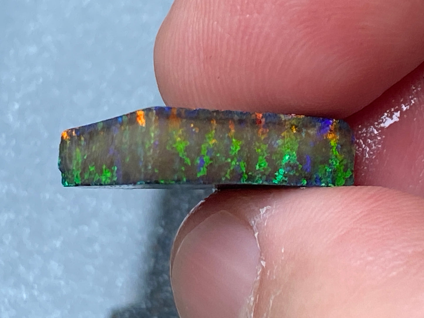 10.6 Carats, Andamooka Black Matrix Opal, In The Rough, AAA Quality, Double Sided B5 Brightness