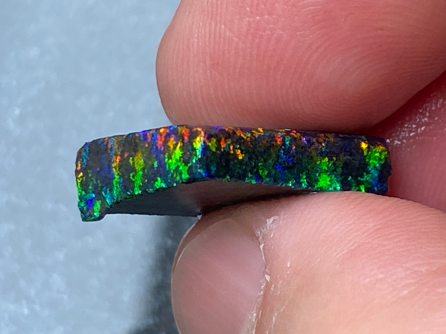 10.6 Carats, Andamooka Black Matrix Opal, In The Rough, AAA Quality, Double Sided B5 Brightness