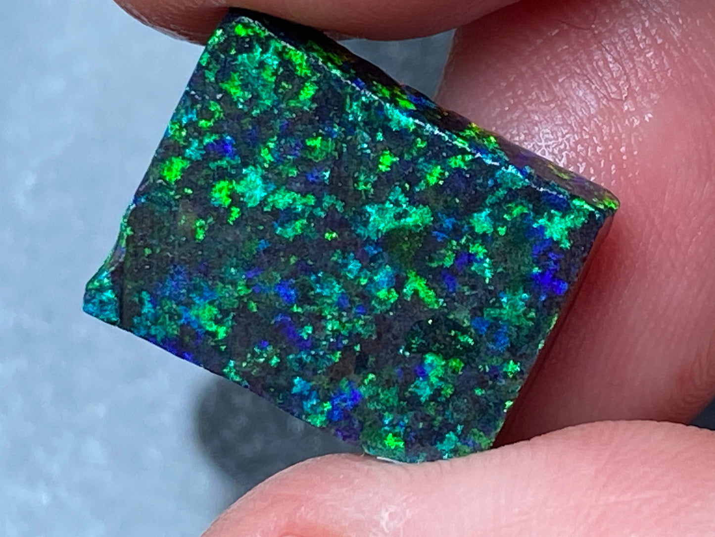 10.6 Carats, Andamooka Black Matrix Opal, In The Rough, AAA Quality, Double Sided B5 Brightness