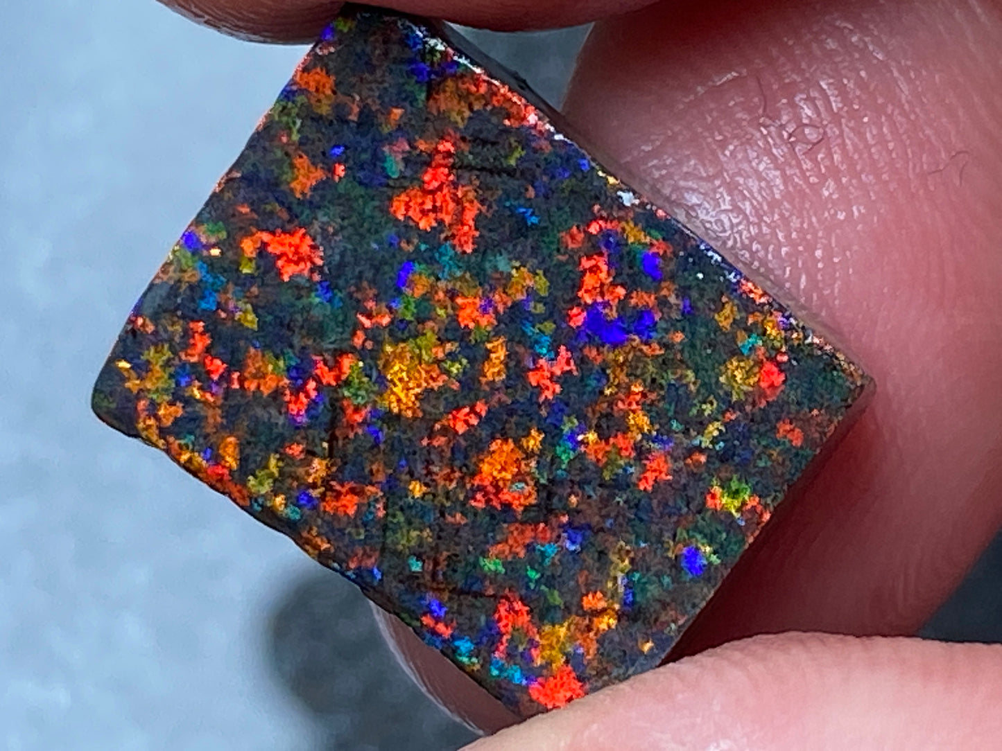 10.6 Carats, Andamooka Black Matrix Opal, In The Rough, AAA Quality, Double Sided B5 Brightness