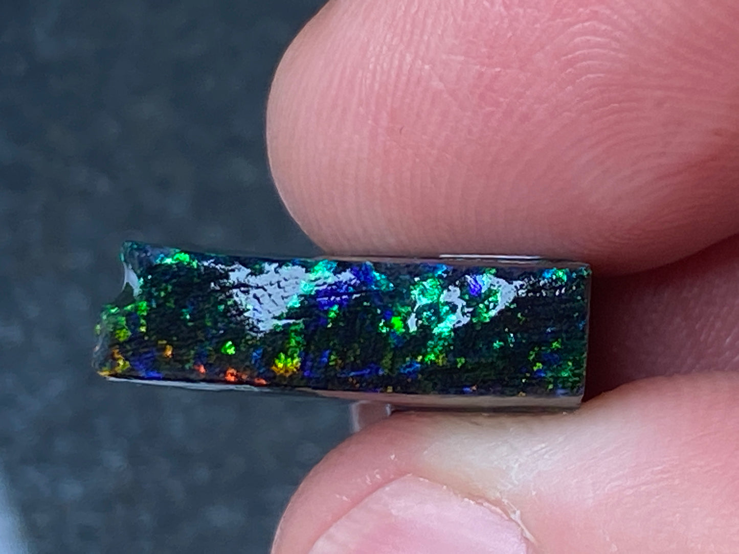 13 Carats, Andamooka Black Matrix Opal, In The Rough, AAA Quality, Double Sided B5 Brightness