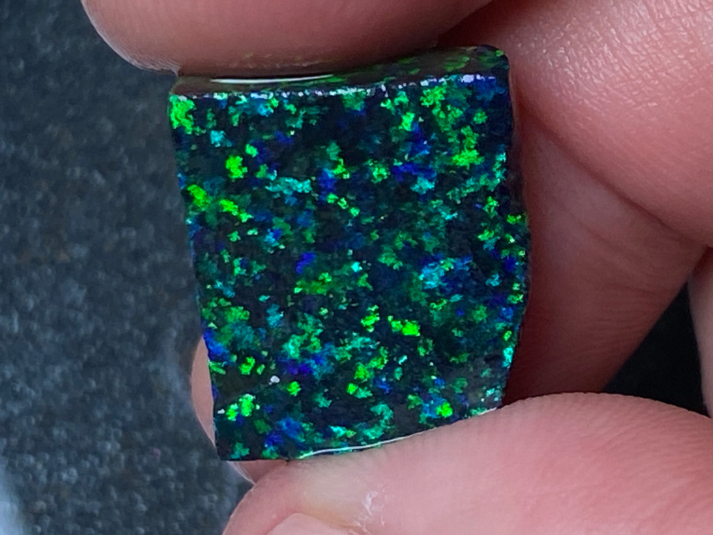 13 Carats, Andamooka Black Matrix Opal, In The Rough, AAA Quality, Double Sided B5 Brightness