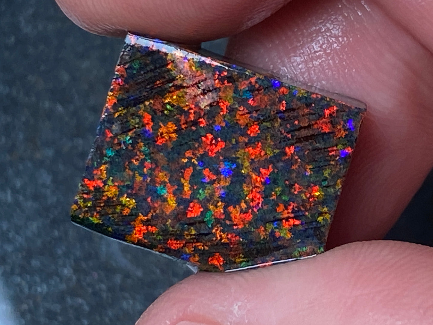 13 Carats, Andamooka Black Matrix Opal, In The Rough, AAA Quality, Double Sided B5 Brightness