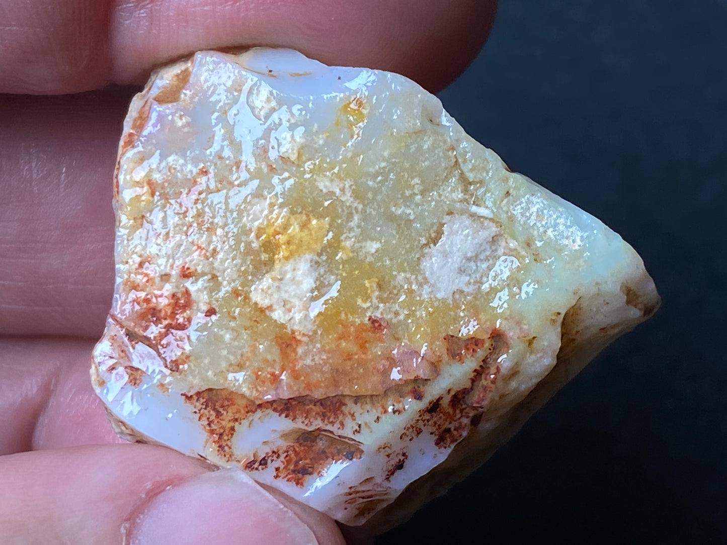 0.5oz, 75Cts, Coober Pedy Brilliant Crystal Opal Stone, AAA Quality, In The Rough, One Of The Best I Have Ever Seen.