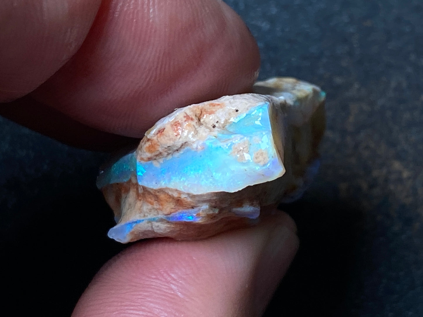 50 Carats Lightning Ridge Opal Stone, In The Rough, Green Crystal