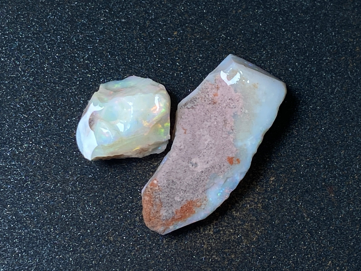 29 Carats, Natural Australian Opal Parcel, 2 Stones In The Rough, Coober Pedy