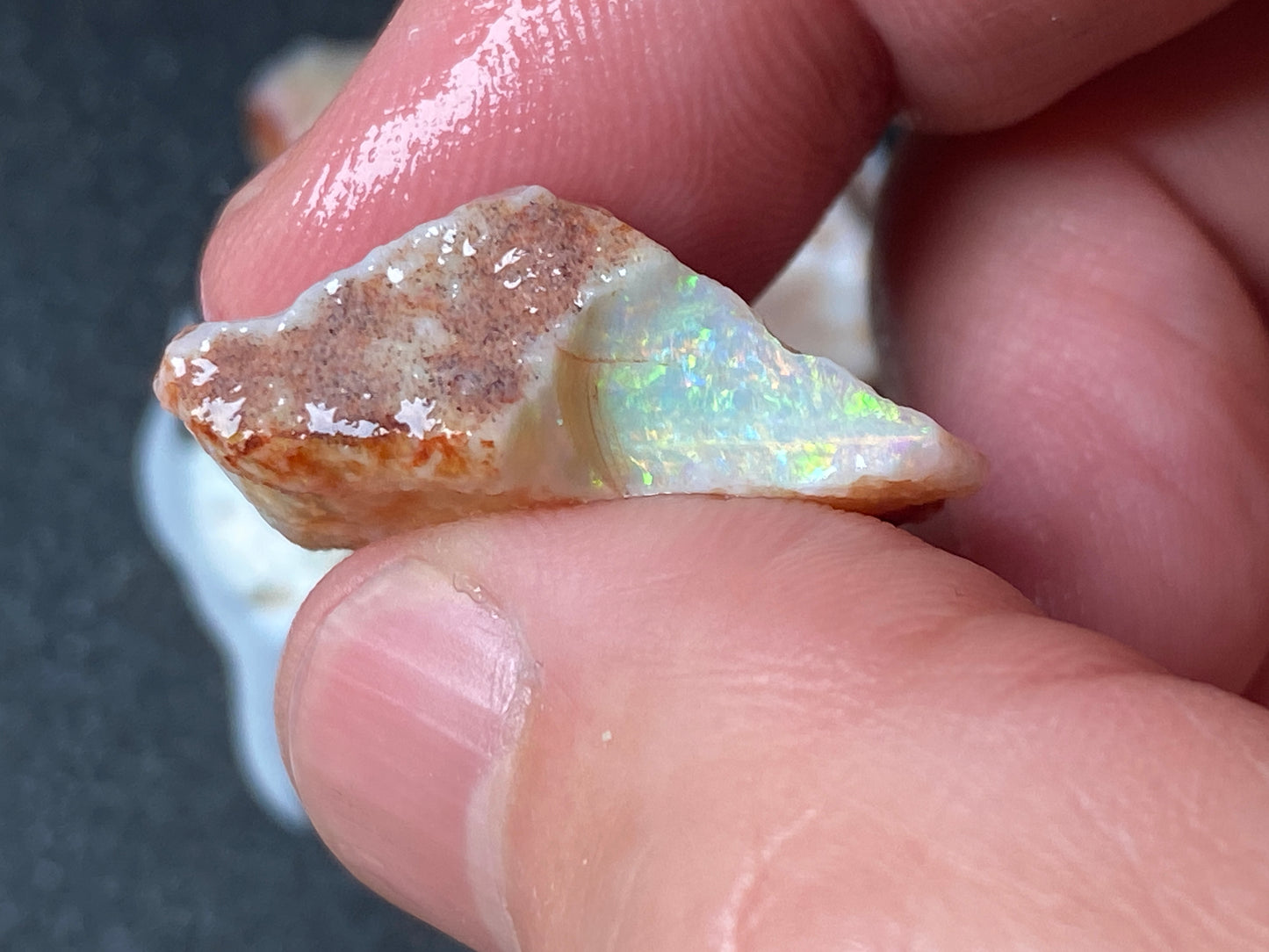 0.5oz Natural Australian Opal Parcel, 6 Stones, Coober Pedy In The Rough