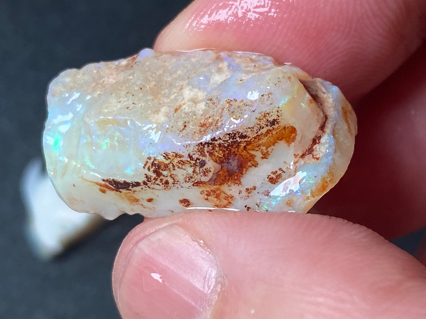 0.5oz Natural Australian Opal Parcel, 6 Stones, Coober Pedy In The Rough