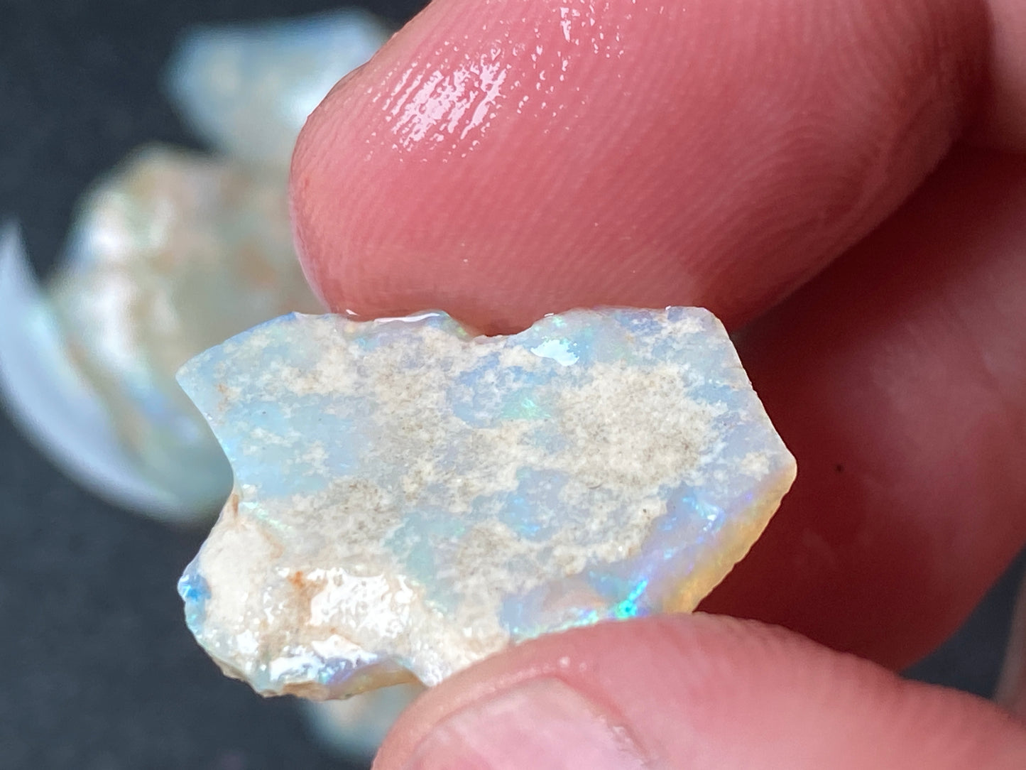 0.5oz Natural Australian Opal Parcel, Coober Pedy Crystal In The Rough, Thin Pieces