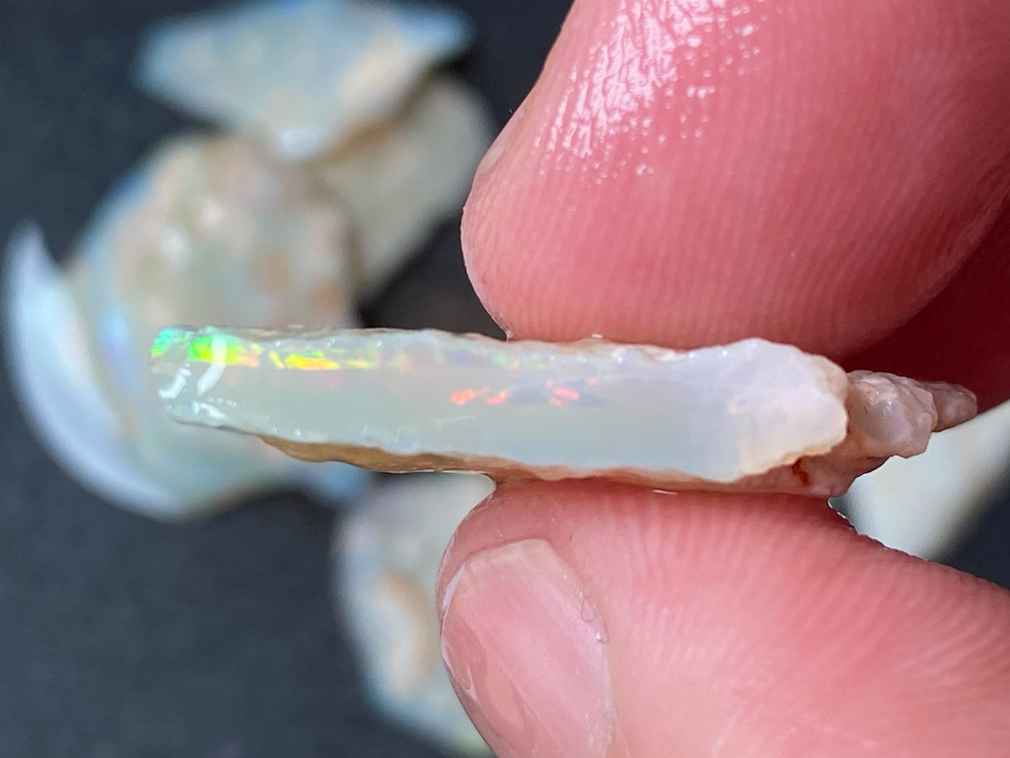 0.5oz Natural Australian Opal Parcel, Coober Pedy Crystal In The Rough, Thin Pieces