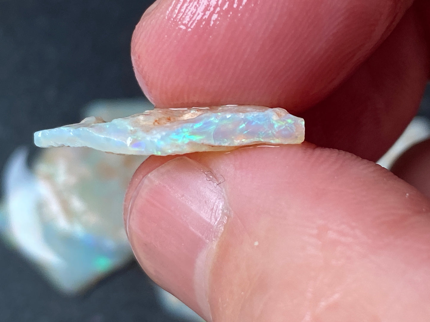 0.5oz Natural Australian Opal Parcel, Coober Pedy Crystal In The Rough, Thin Pieces