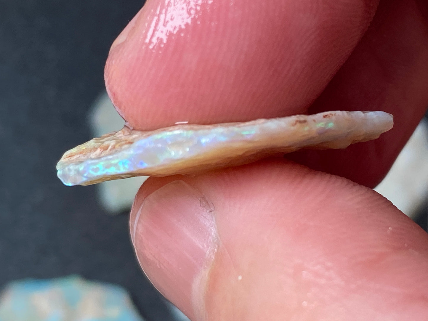 0.5oz Natural Australian Opal Parcel, Coober Pedy Crystal In The Rough, Thin Pieces