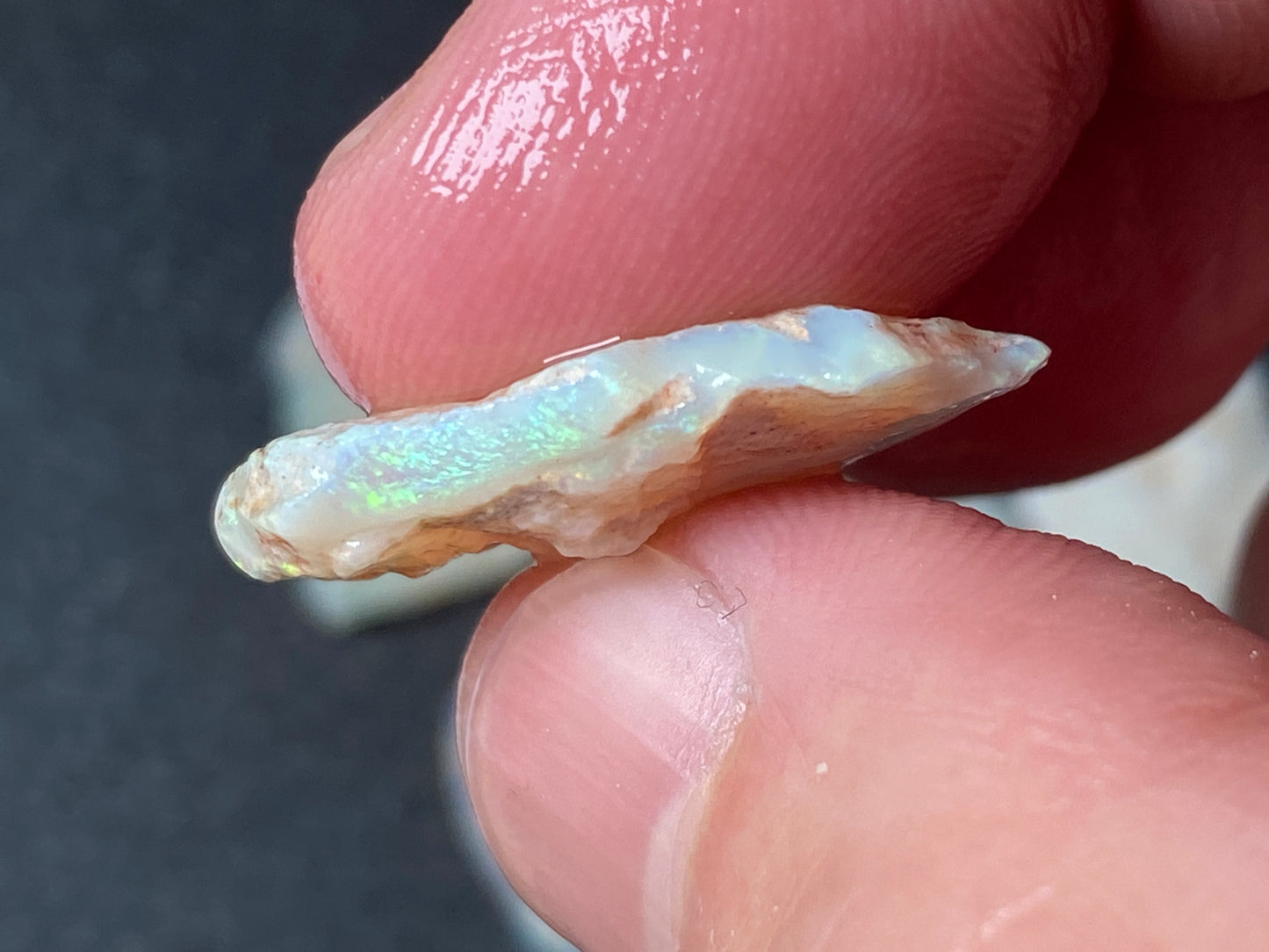 0.5oz Natural Australian Opal Parcel, Coober Pedy Crystal In The Rough, Thin Pieces