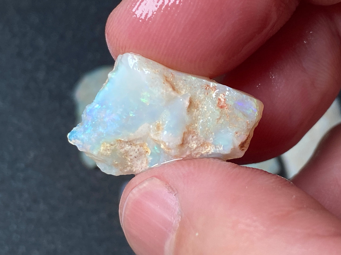 0.5oz Natural Australian Opal Parcel, Coober Pedy Crystal In The Rough, Thin Pieces