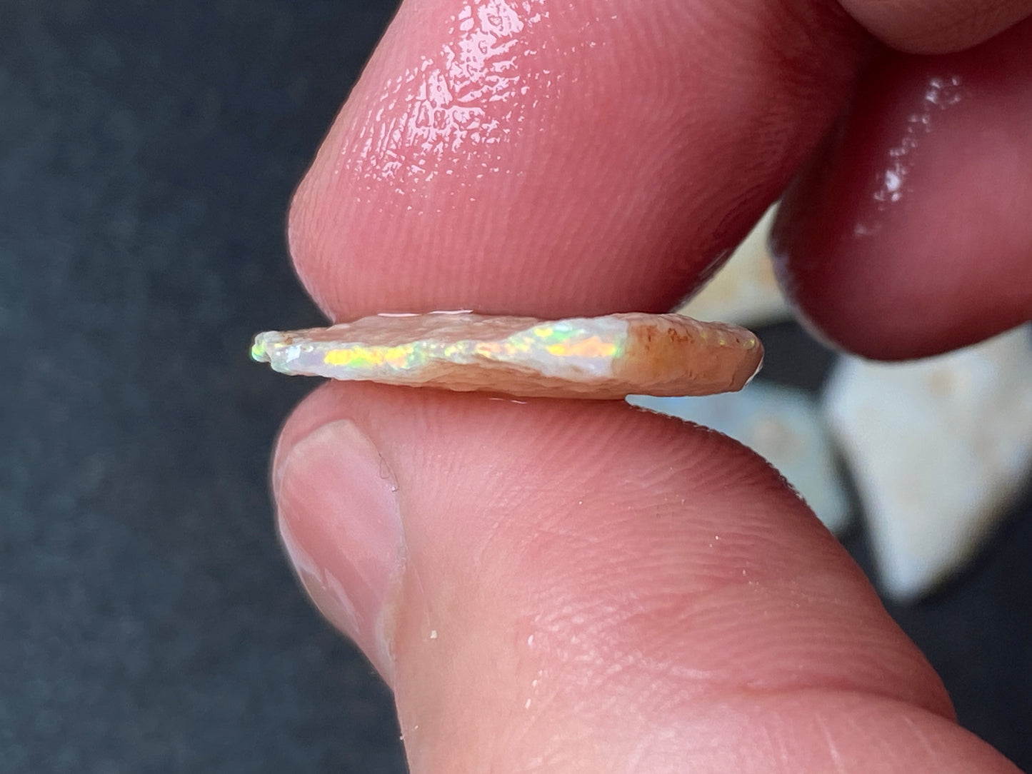 0.5oz Natural Australian Opal Parcel, Coober Pedy Crystal In The Rough, Thin Pieces