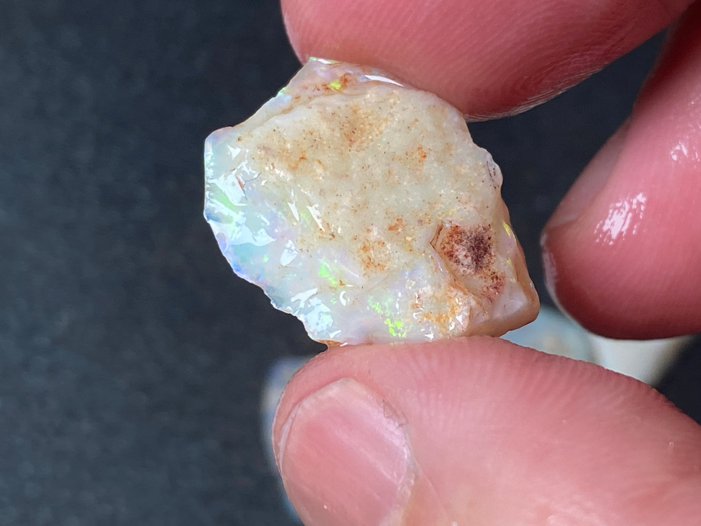 0.5oz Natural Australian Opal Parcel, Coober Pedy Crystal In The Rough, Thin Pieces