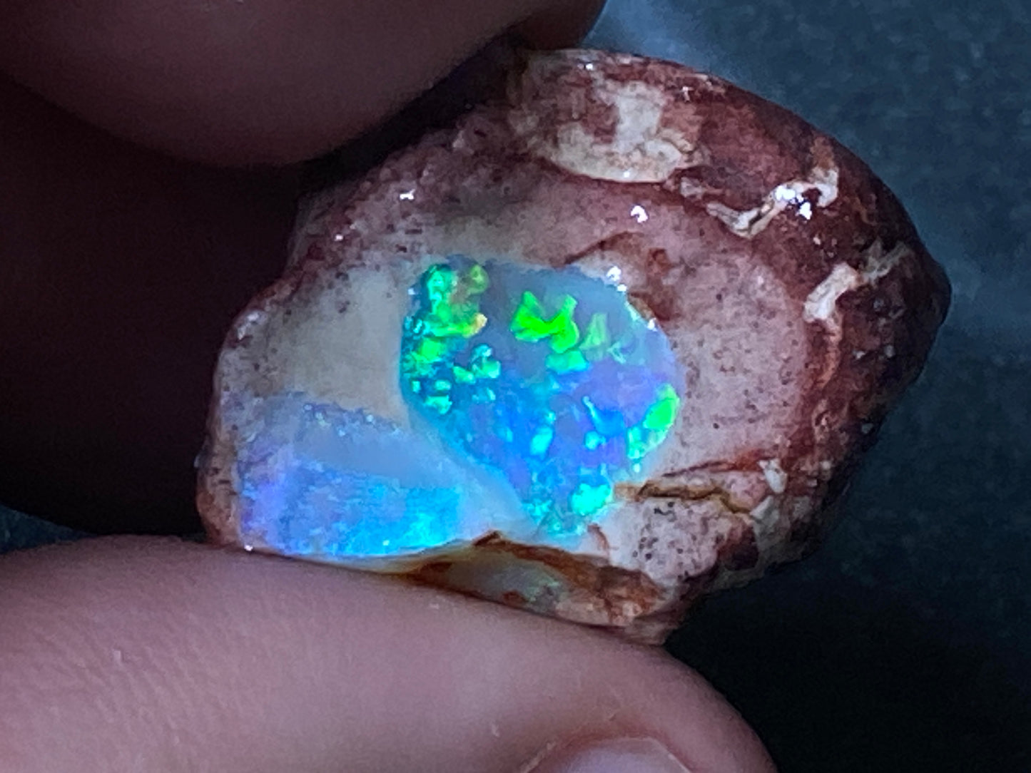 25 Carats, Natural Australian Crystal Opal, Lightning Ridge In The Rough, Beautiful Greens