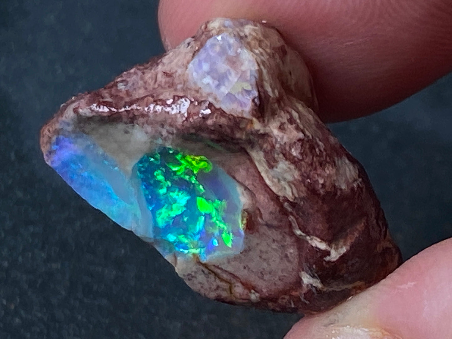 25 Carats, Natural Australian Crystal Opal, Lightning Ridge In The Rough, Beautiful Greens