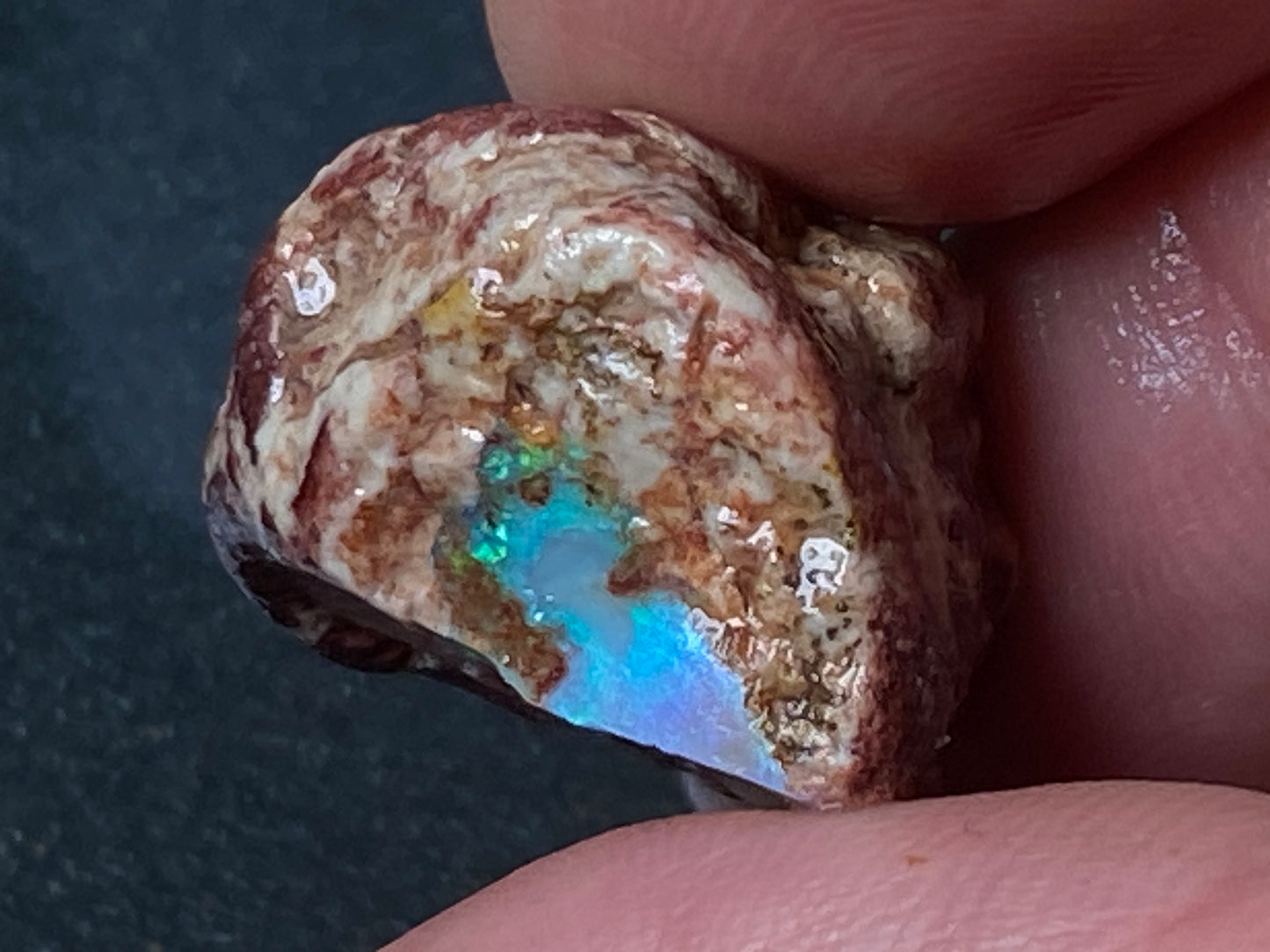 25 Carats, Natural Australian Crystal Opal, Lightning Ridge In The Rough, Beautiful Greens