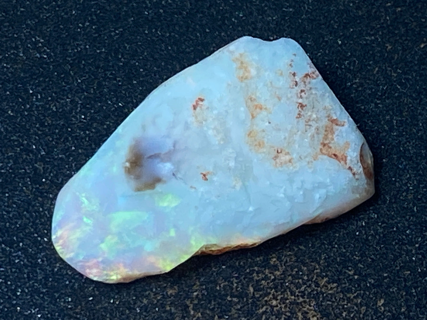 21 Carats Natural Australian Opal Stone, Coober Pedy In The Rough, Bright Bars, Large Stone