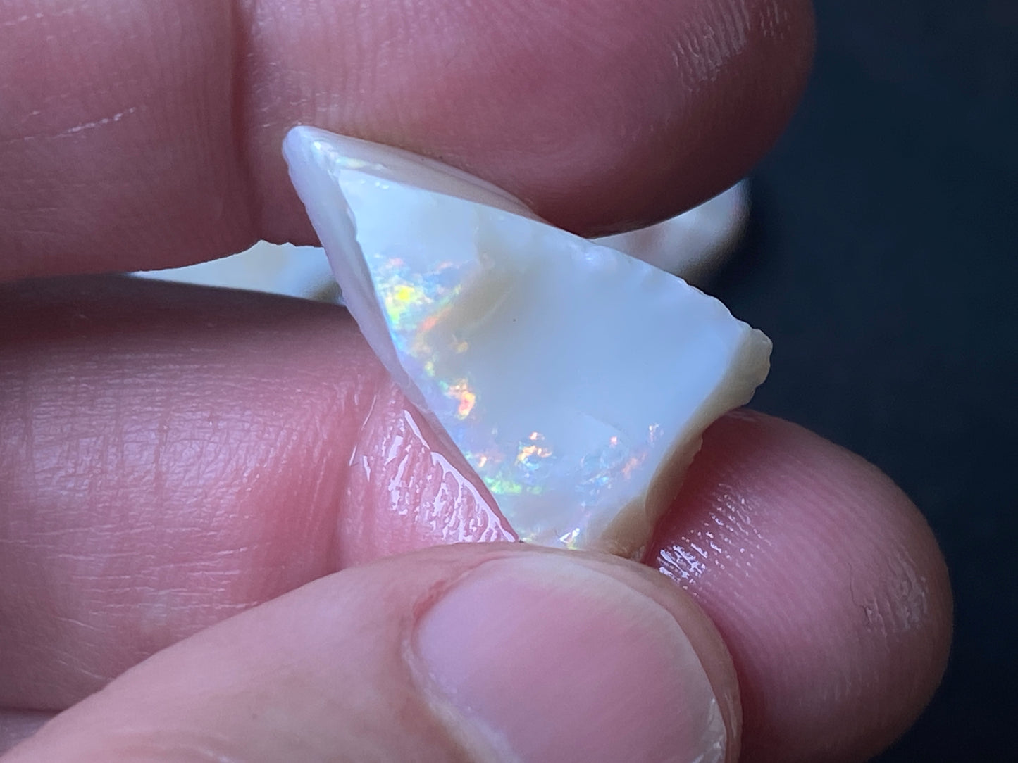 90 Carats or 0.6oz Natural Australian Opal Parcel 6 Stones, In The Rough, Coober Pedy White with Good Colours.