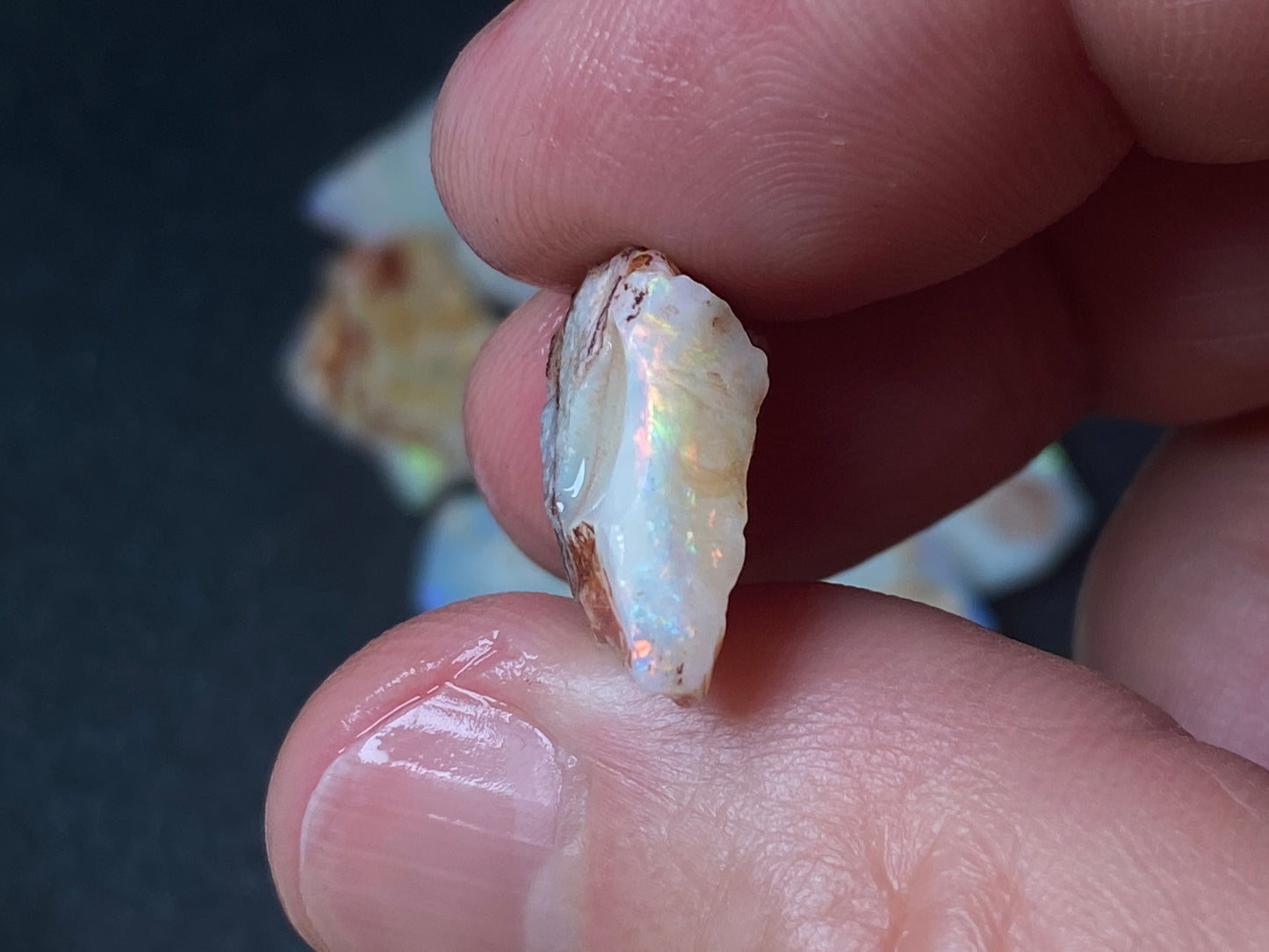 85 Carats or 0.6oz Natural Australian Opal Parcel, 9 Stones In The Rough, Coober Pedy, All Colours