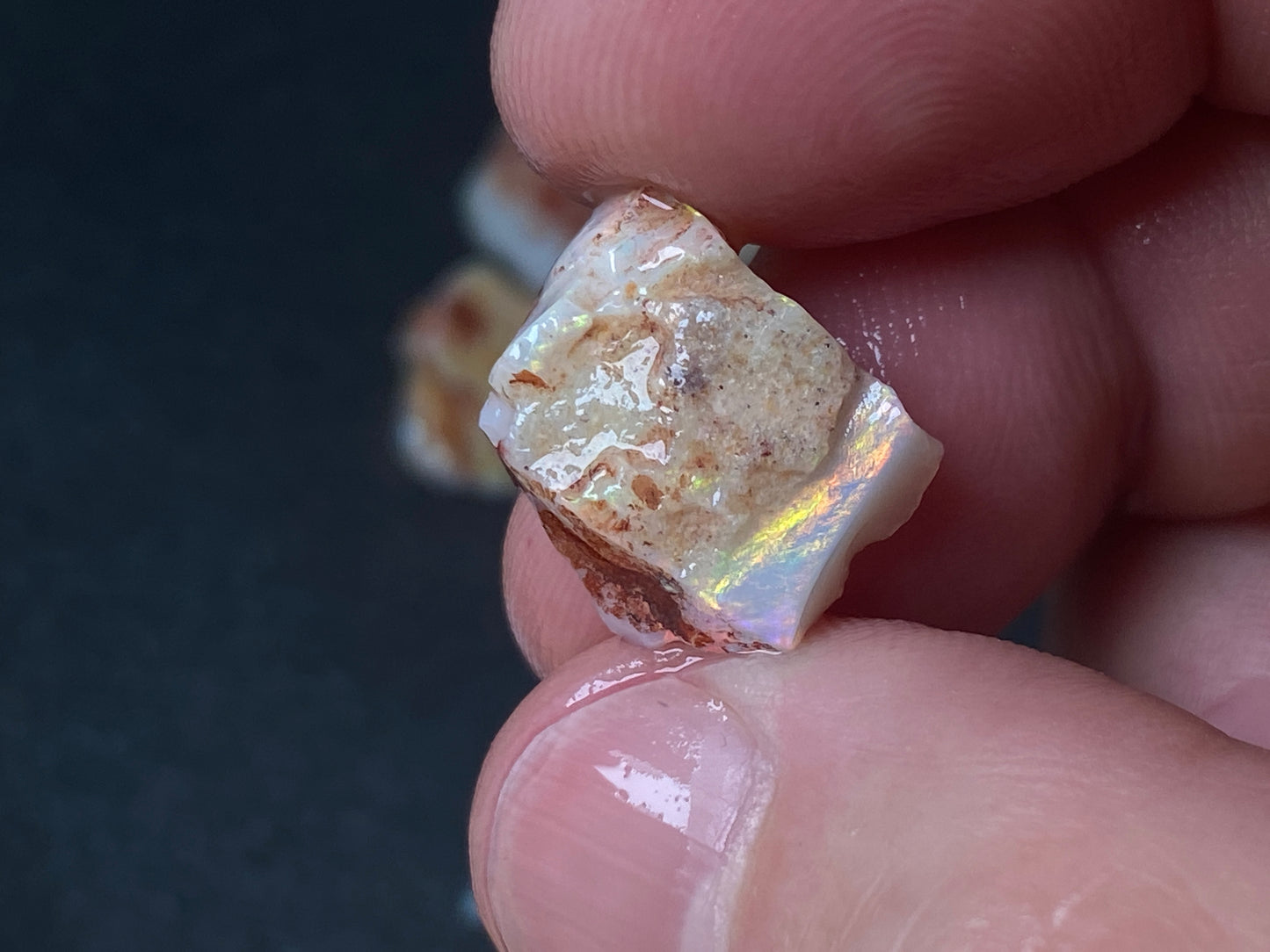 85 Carats or 0.6oz Natural Australian Opal Parcel, 9 Stones In The Rough, Coober Pedy, All Colours