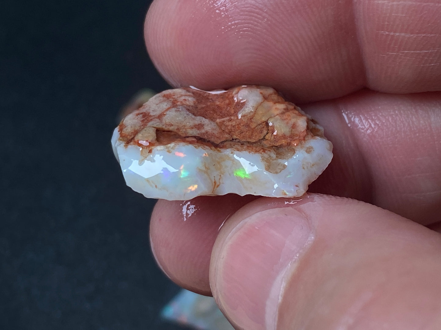 85 Carats or 0.6oz Natural Australian Opal Parcel, 9 Stones In The Rough, Coober Pedy, All Colours