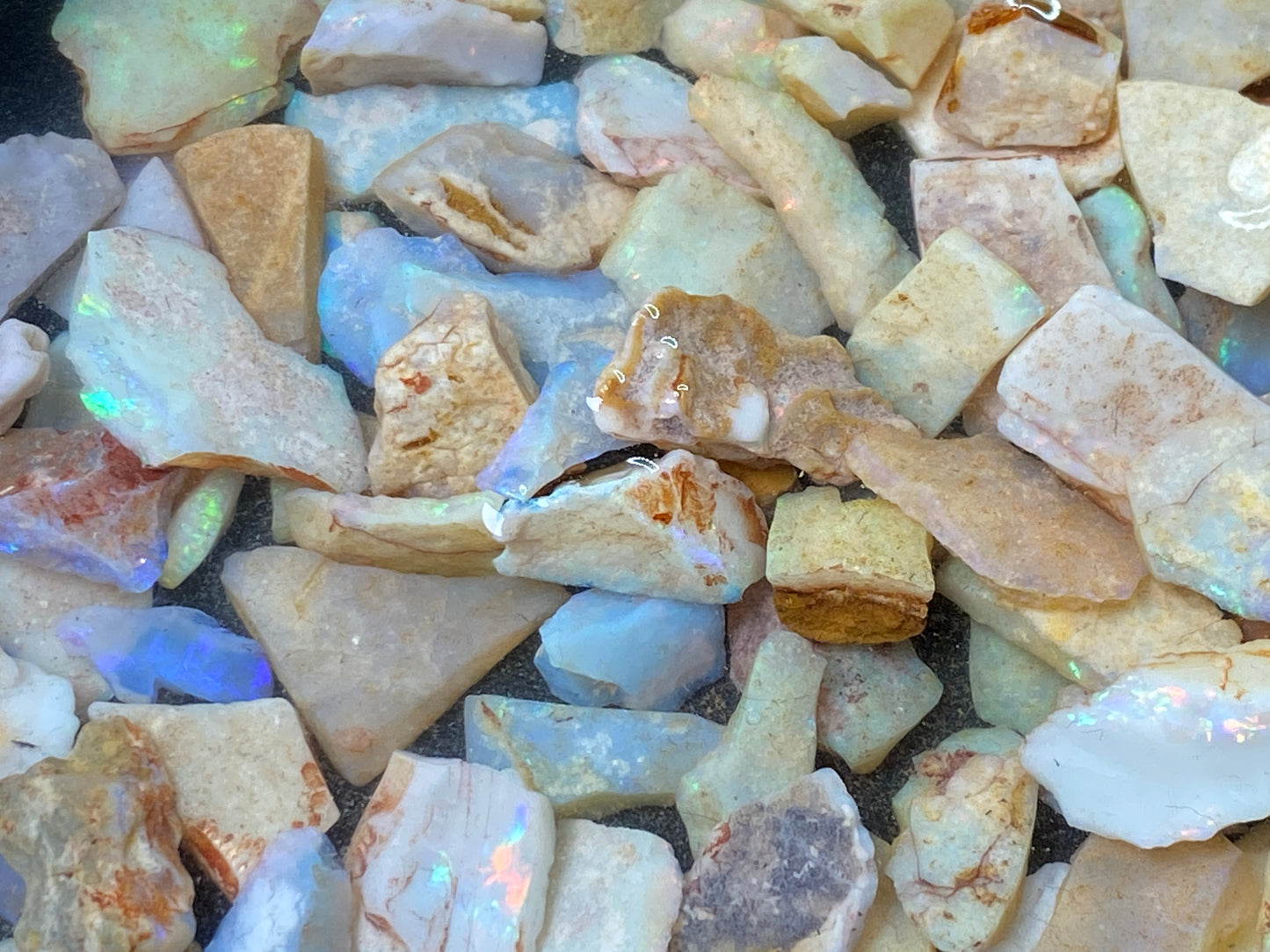 4oz Natural Australian Crystal and White Opal Parcel, Coober Pedy In The Rough