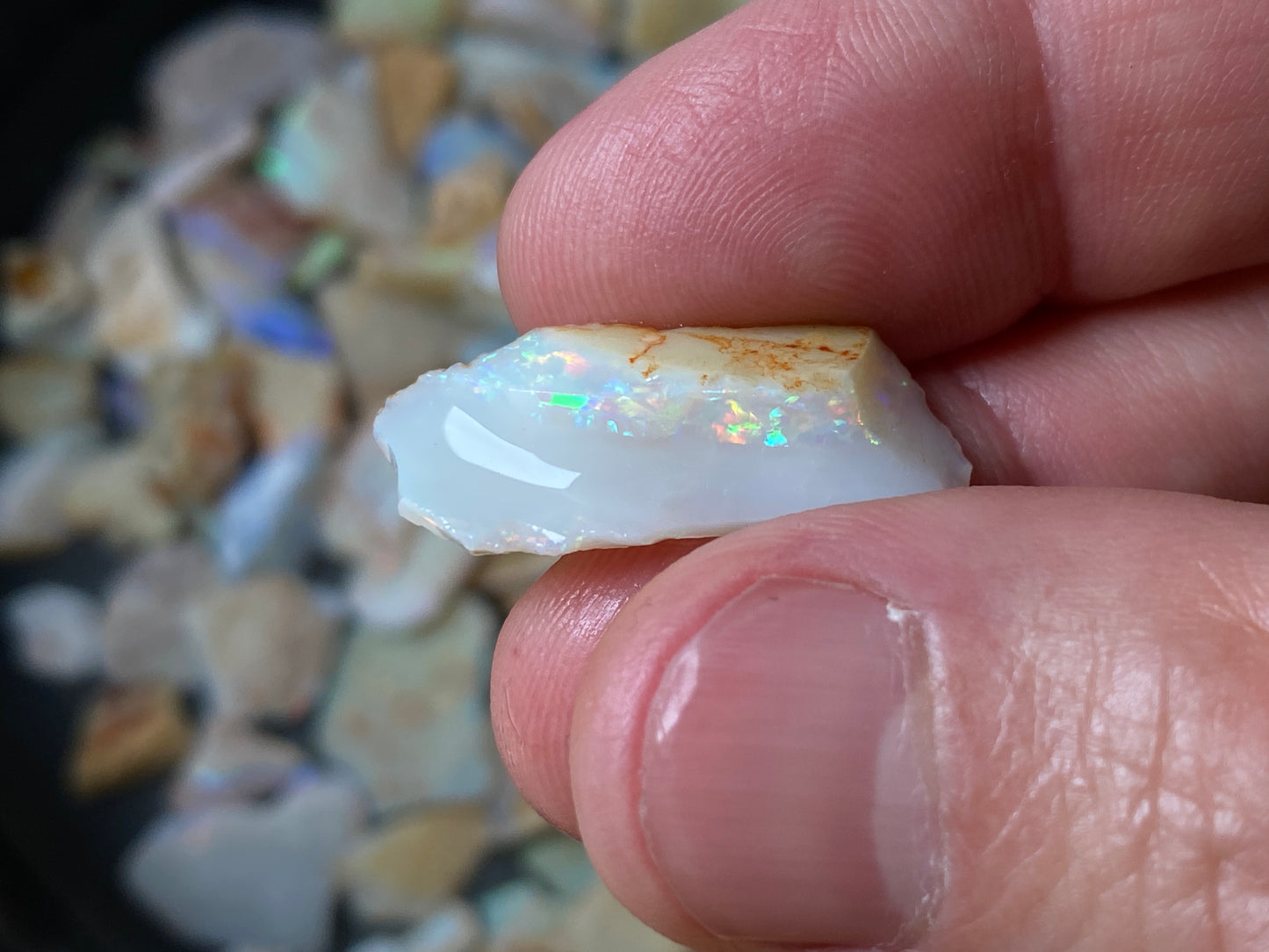 4oz Natural Australian Crystal and White Opal Parcel, Coober Pedy In The Rough