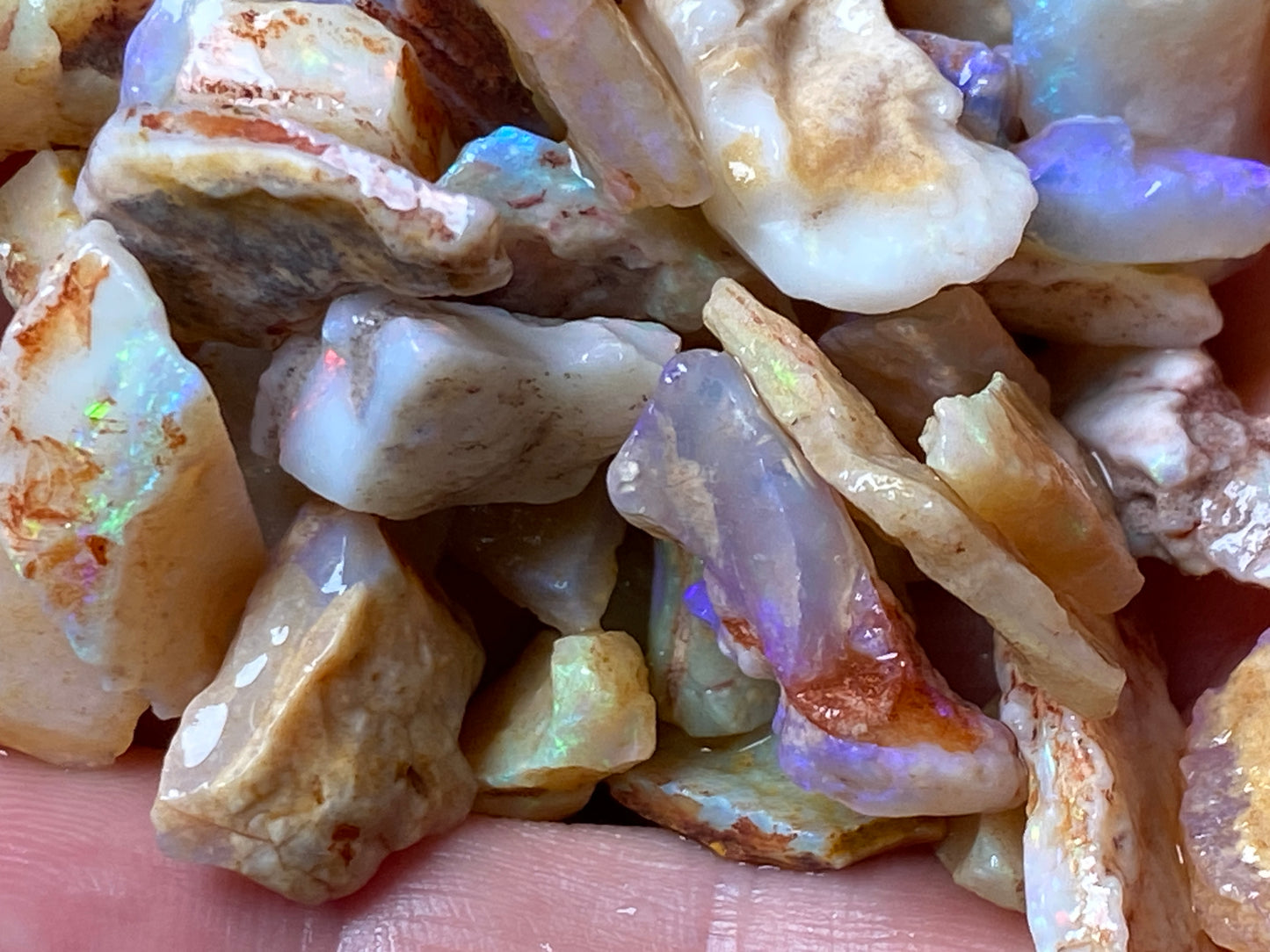 4oz Natural Australian Crystal and White Opal Parcel, Coober Pedy In The Rough