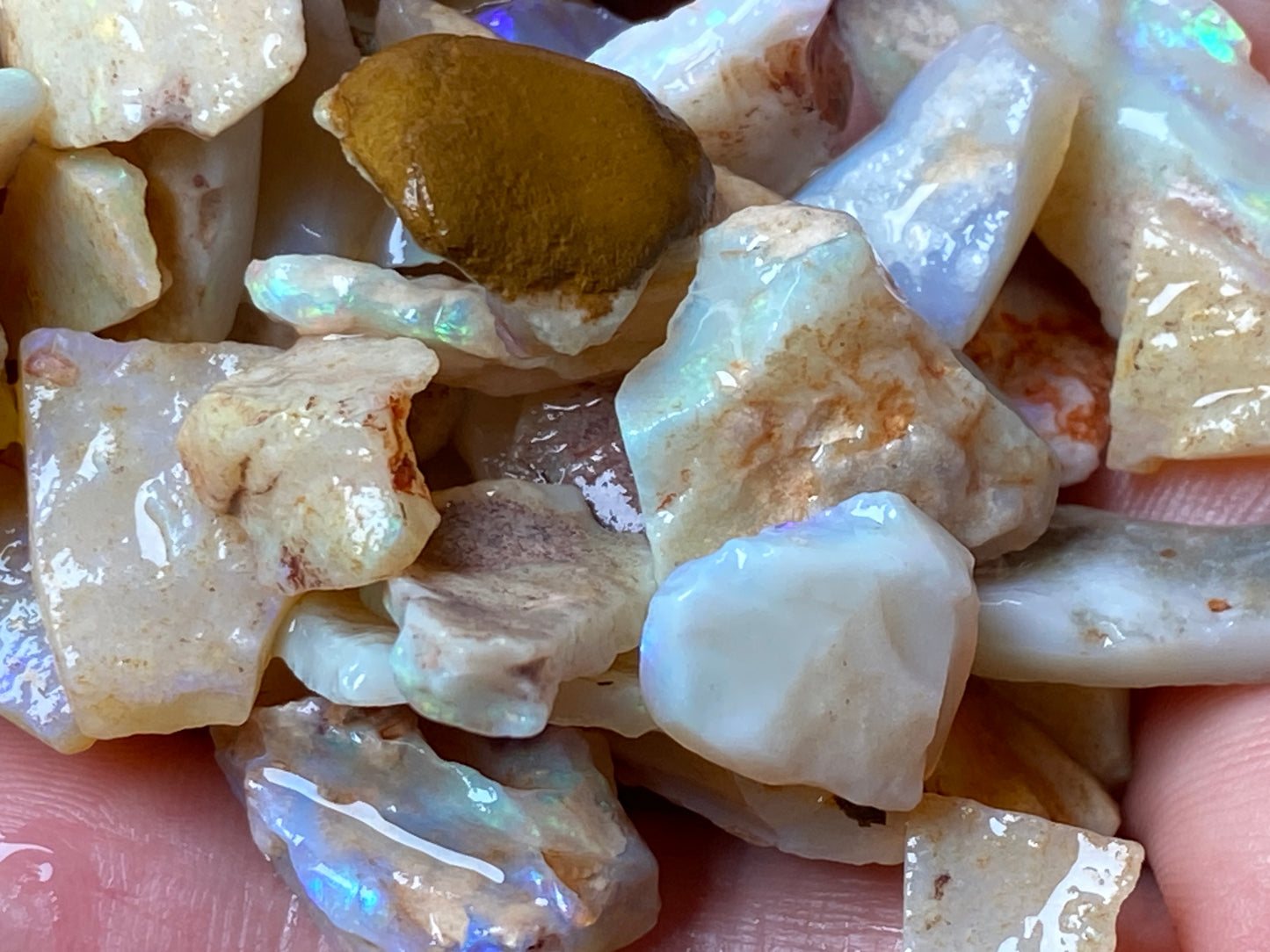 4oz Natural Australian Crystal and White Opal Parcel, Coober Pedy In The Rough