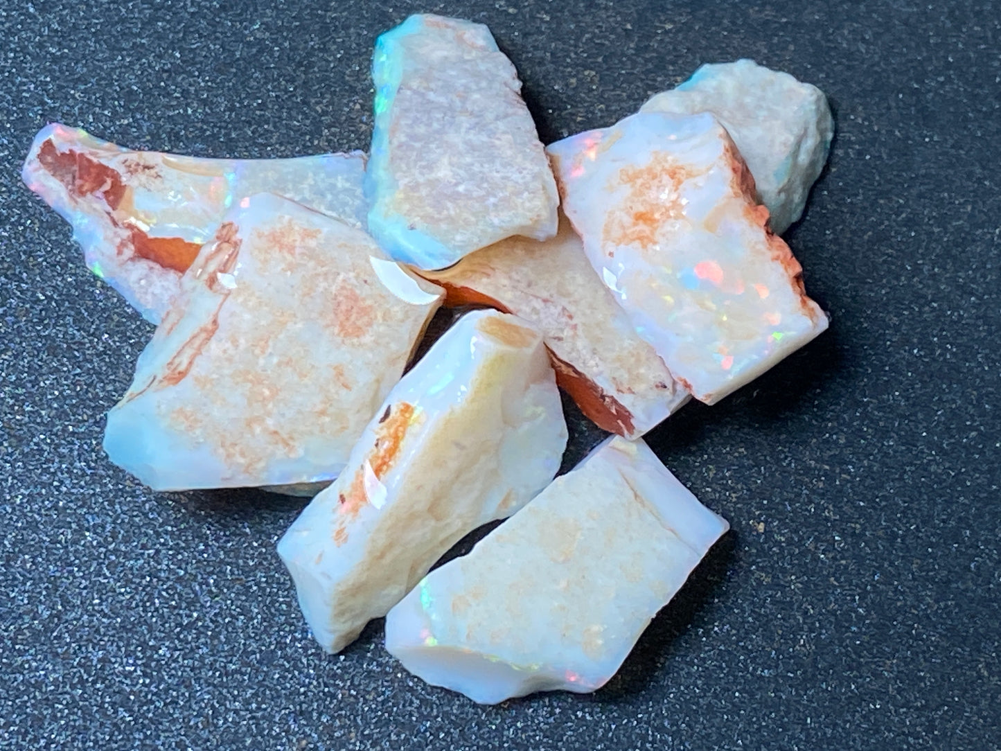 80 Carats or 0.5oz, Natural Australian Opal Parcel, 9 Stones, In The Rough, Coober Pedy