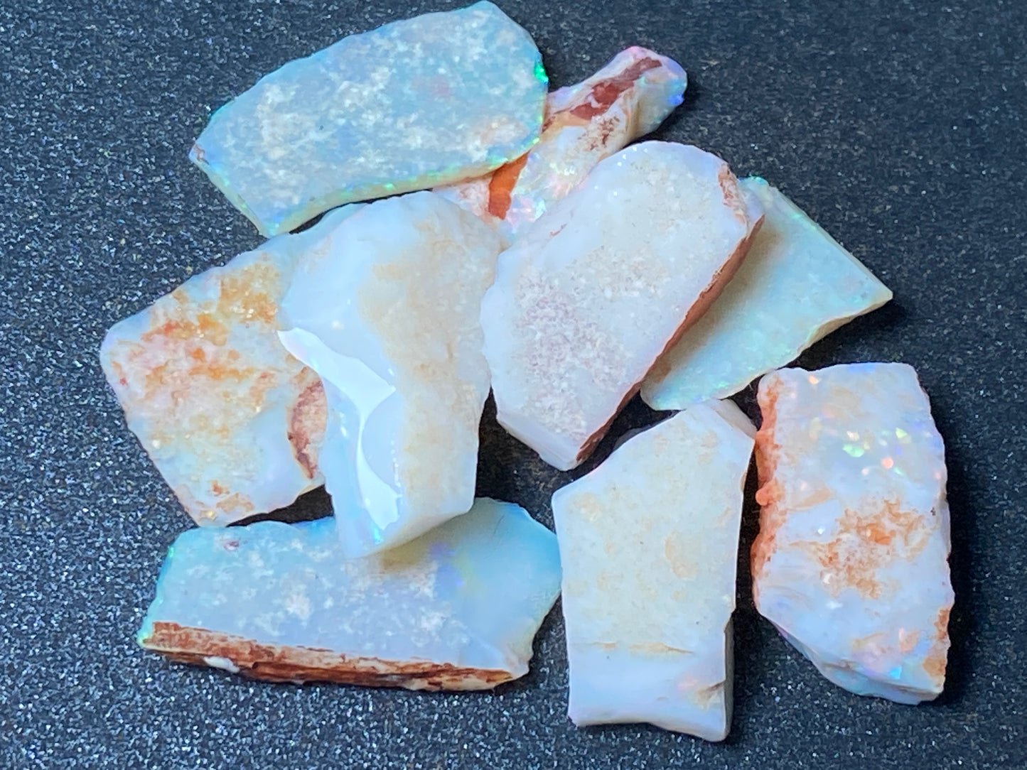 80 Carats or 0.5oz, Natural Australian Opal Parcel, 9 Stones, In The Rough, Coober Pedy