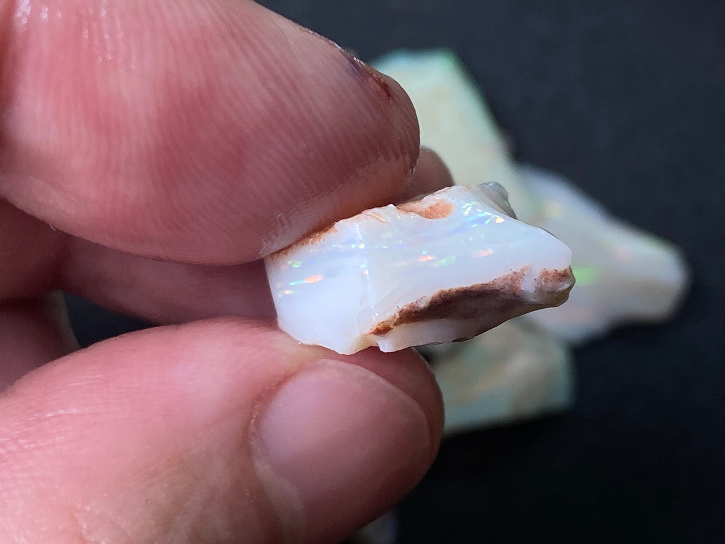 90 Carats or 0.6oz Natural Australian Opal Parcel, 10 Stones In The Rough, Coober Pedy, All Colours