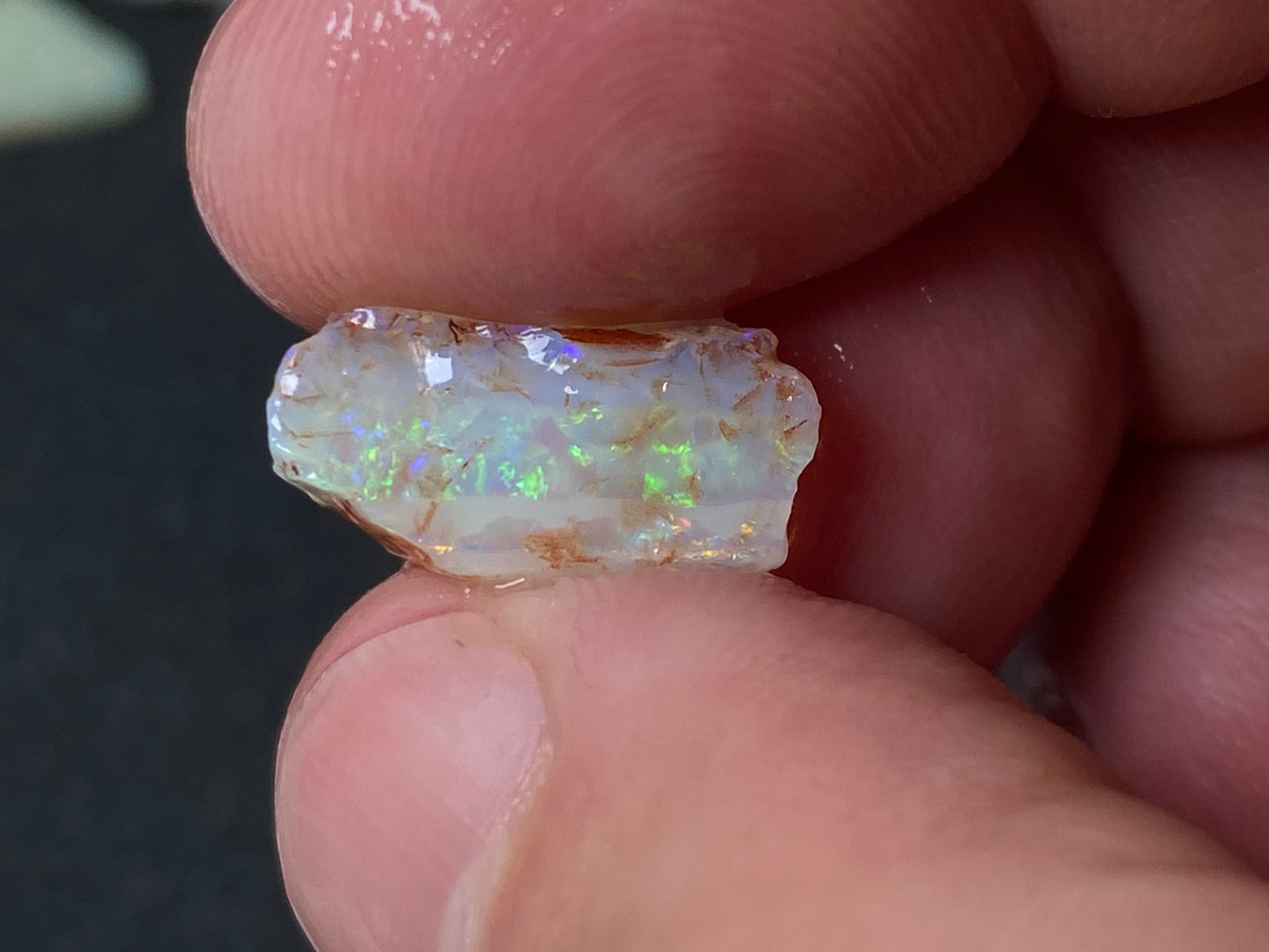 90 Carats or 0.6oz Natural Australian Opal Parcel, 10 Stones In The Rough, Coober Pedy, All Colours