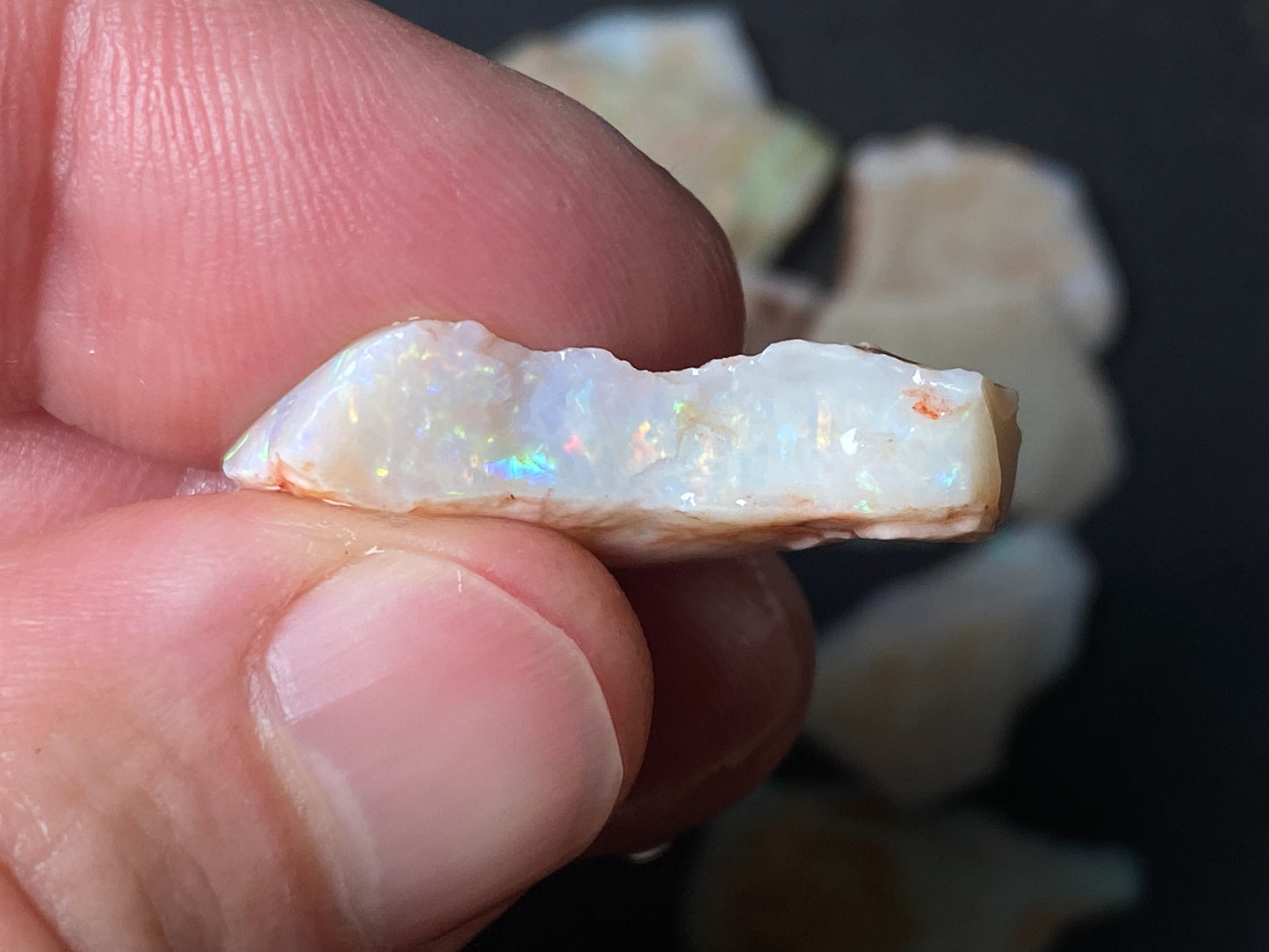 120 Carats Natural Australian Opal, 16 Stones In The Rough, Coober Pedy, All Colours