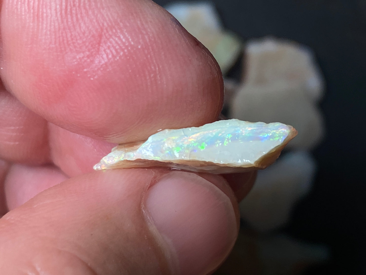 120 Carats Natural Australian Opal, 16 Stones In The Rough, Coober Pedy, All Colours