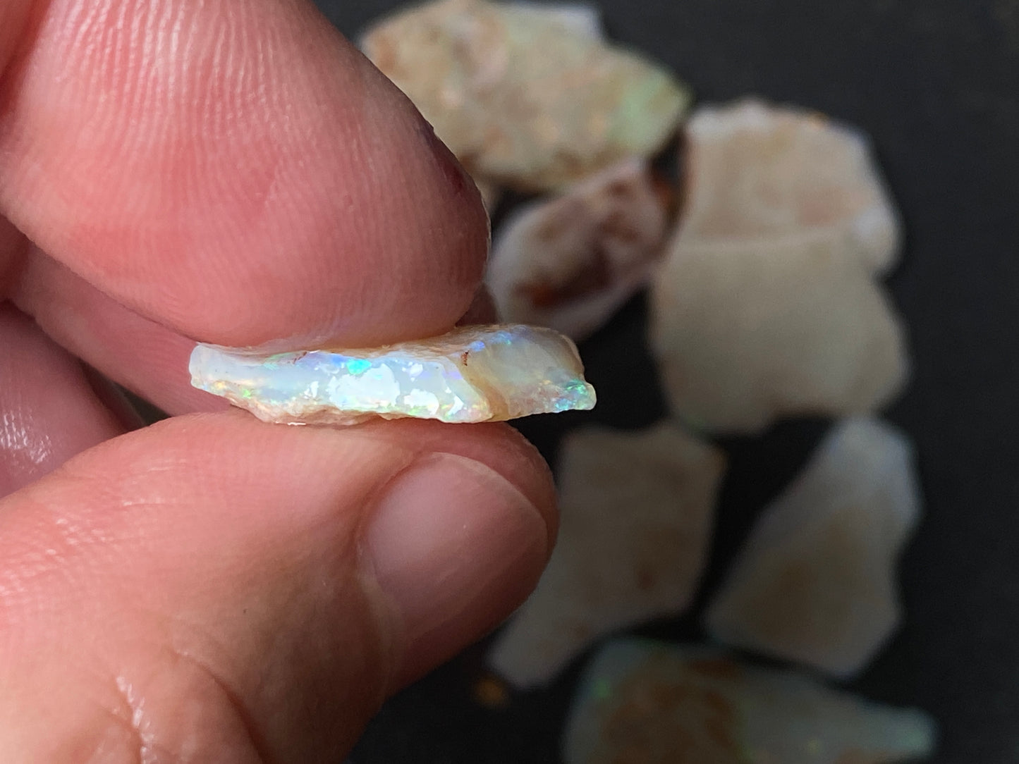 120 Carats Natural Australian Opal, 16 Stones In The Rough, Coober Pedy, All Colours