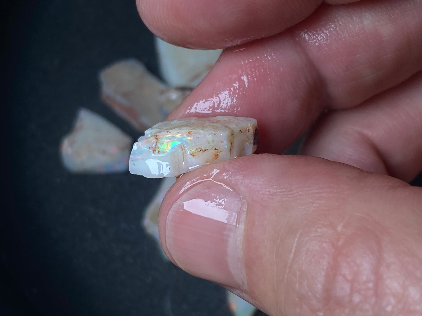 90 Carats or 0.6oz Natural Australian Opal Parcel, 10 Stones In The Rough, Coober Pedy