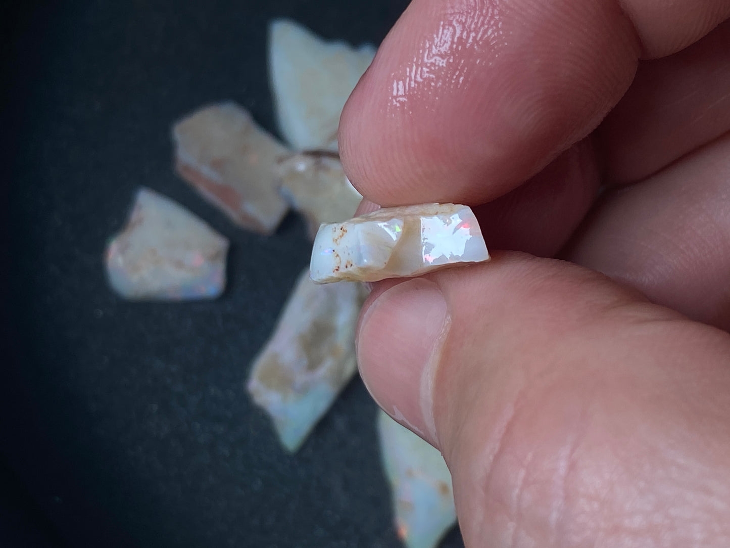 90 Carats or 0.6oz Natural Australian Opal Parcel, 10 Stones In The Rough, Coober Pedy