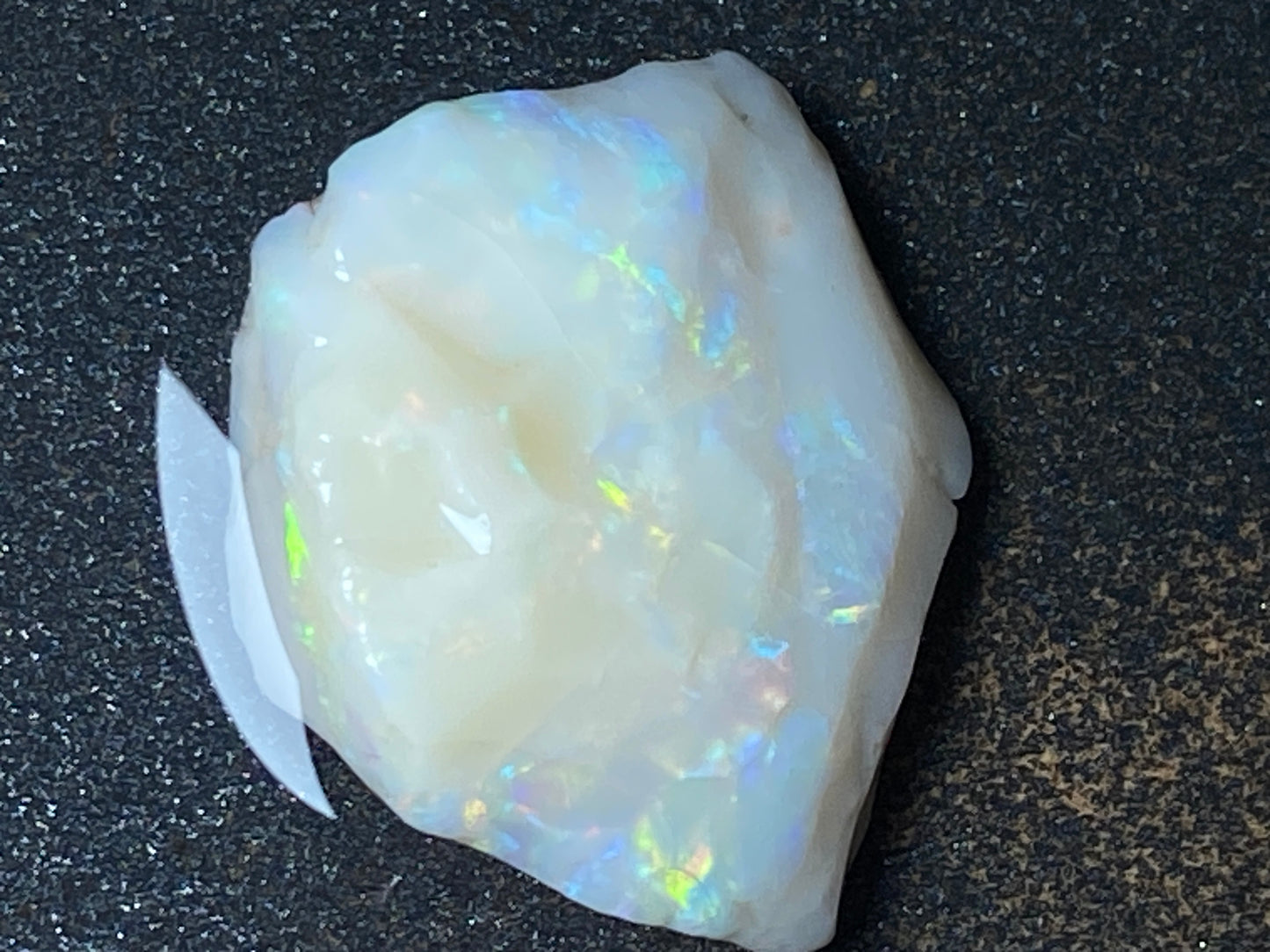 39 Carats Natural Australian Opal Stone, White Coober Pedy In The Rough,